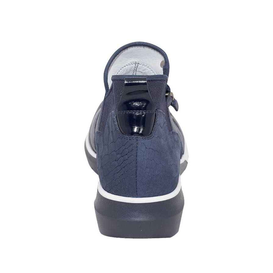 Shoes Bon-Bonite | Deep Blue Leather High Top Sneakers.