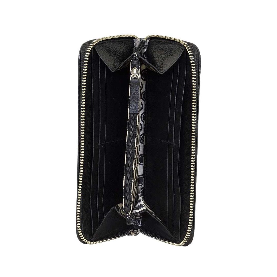 Accessories Bon-Bonite | Onyx Black Leather Wallet