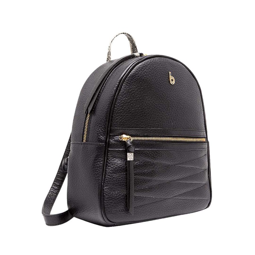 Handbags Bon-Bonite | Black Onyx Leather Backpack