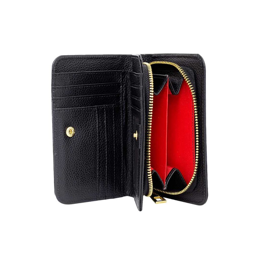 Accessories Bon-Bonite | Onyx Black Leather Wallet