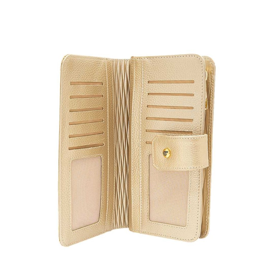 Accessories Bon-Bonite | New Gold Color Leather Wallet