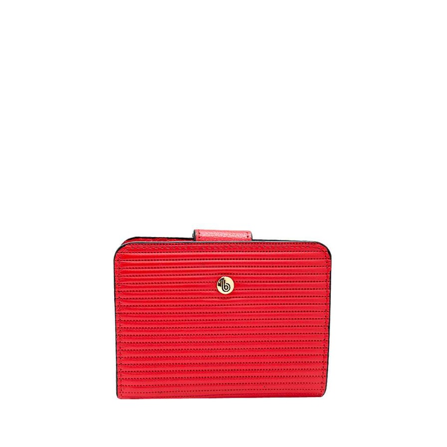 Accessories Bon-Bonite | Burning Red Leather Wallet