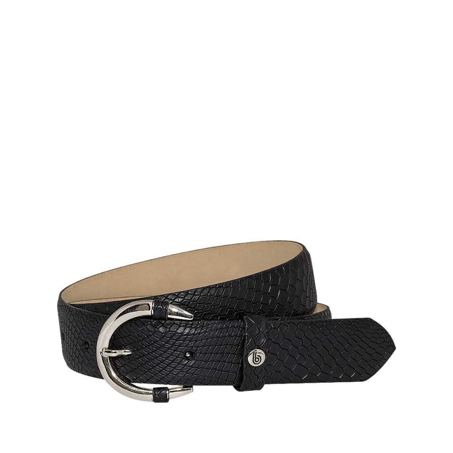 Belts Bon-Bonite | Black Onyx Leather Belt