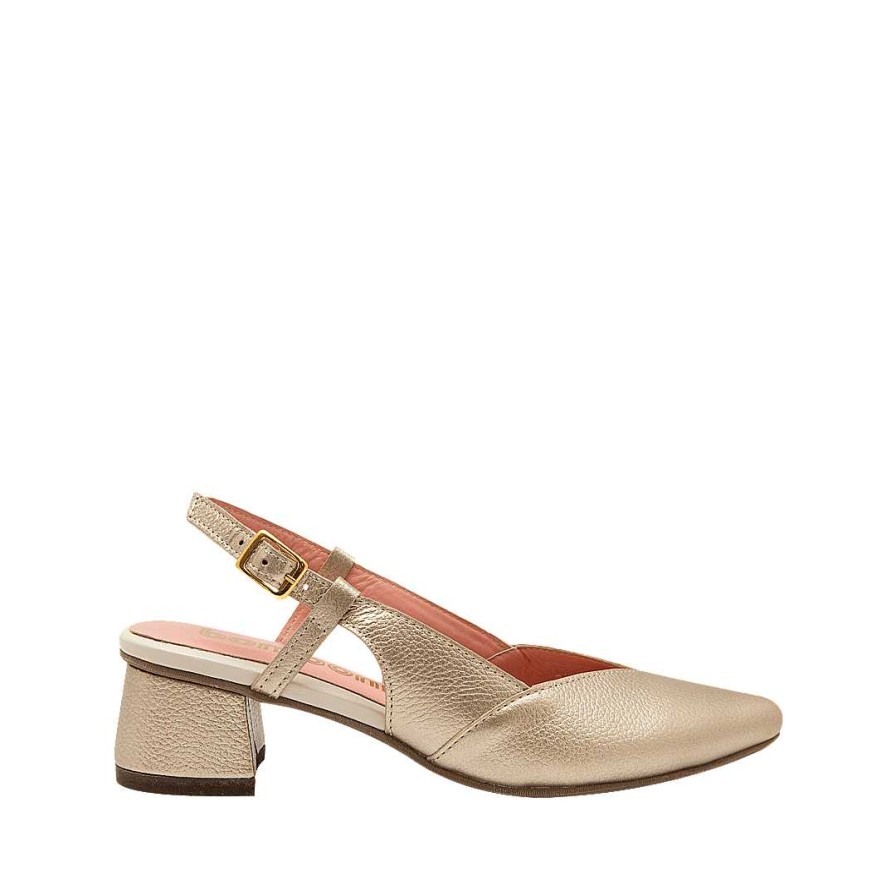 Shoes Bon-Bonite | Sand Metal Color Leather Heel