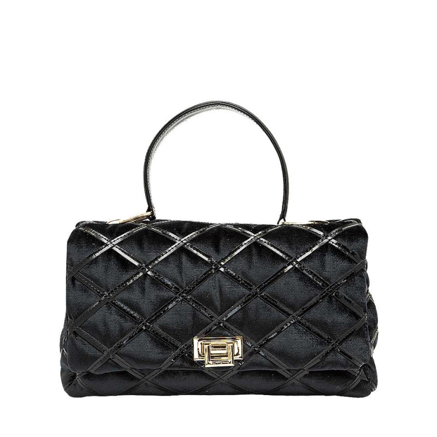 Handbags Bon-Bonite | Black Onyx Velvet Wallet