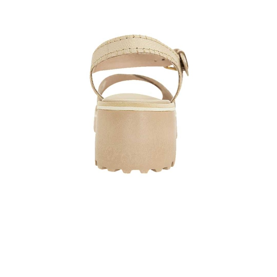 Shoes Bon-Bonite | Platform Sandal In Khaki Leather