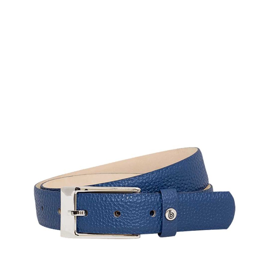 Belts Bon-Bonite | Deep Blue Belt In Granite Leather