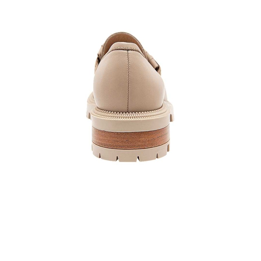 Shoes Bon-Bonite | Sand White Leather Moccasin