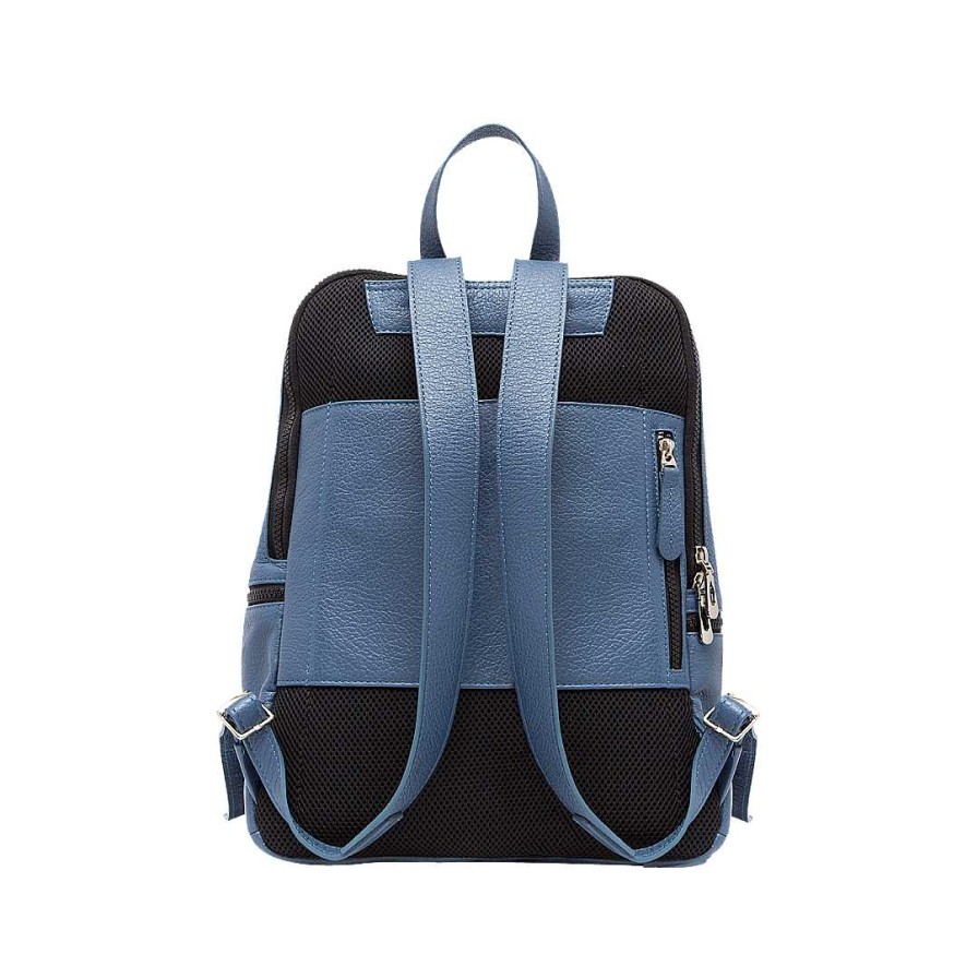 Handbags Bon-Bonite | Blue Leather Backpack