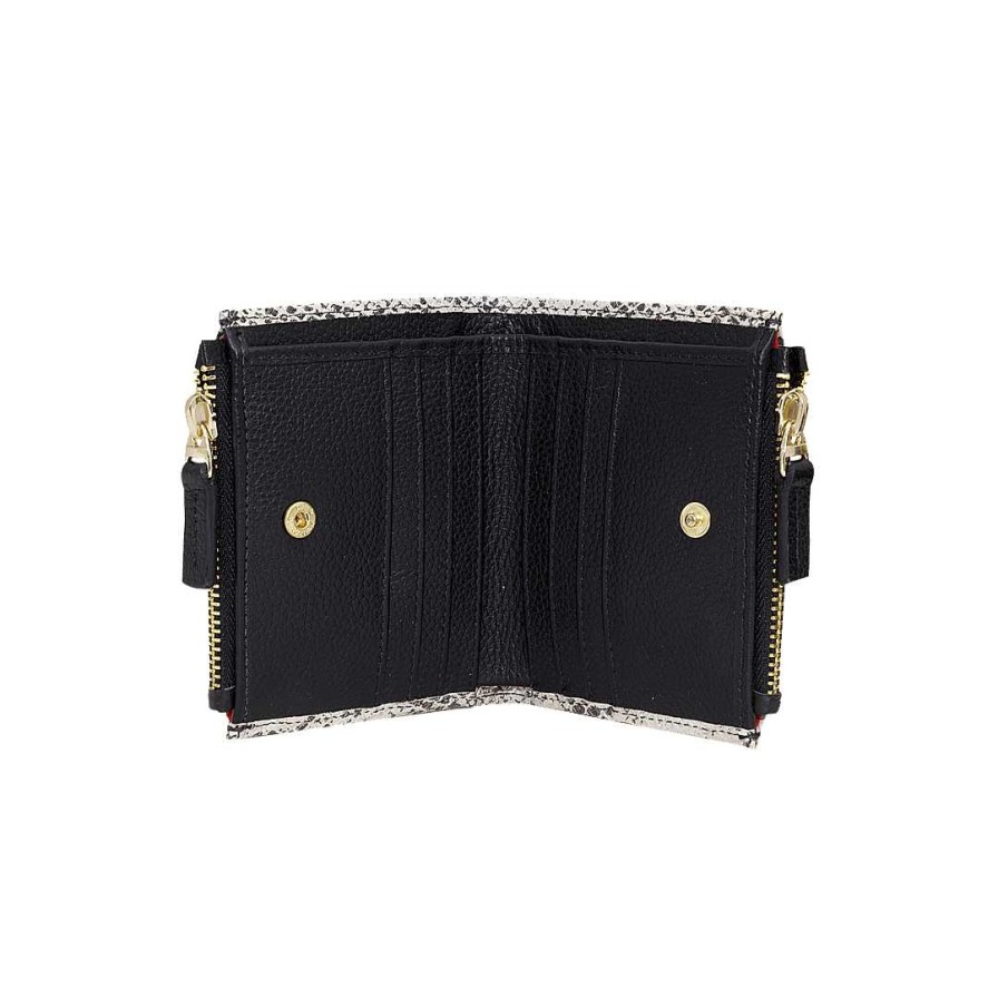 Accessories Bon-Bonite | Engraved Leather Wallet With Imitation Python Print