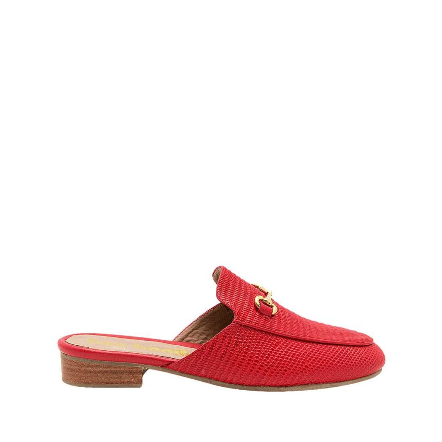 Shoes Bon-Bonite | Annatto Red Leather Clog