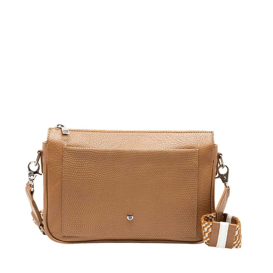 Handbags Bon-Bonite | Hands Free In Honey Gray Leather