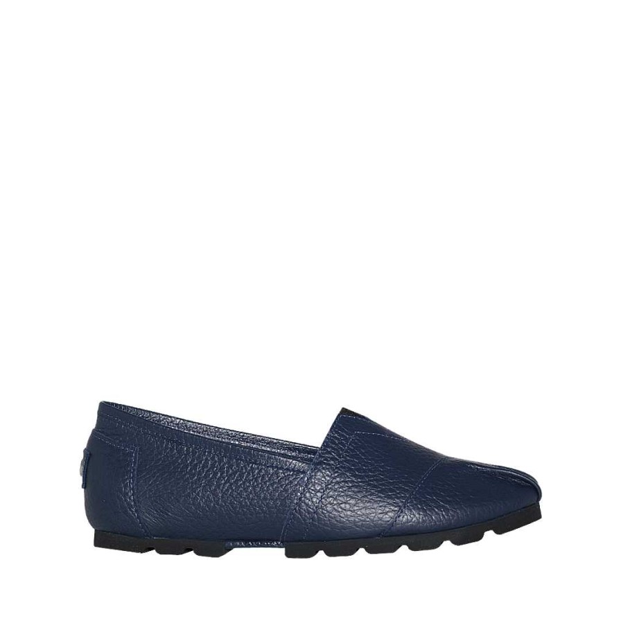 Shoes Bon-Bonite | Ceramic Blue Espadrille In Granite Leather