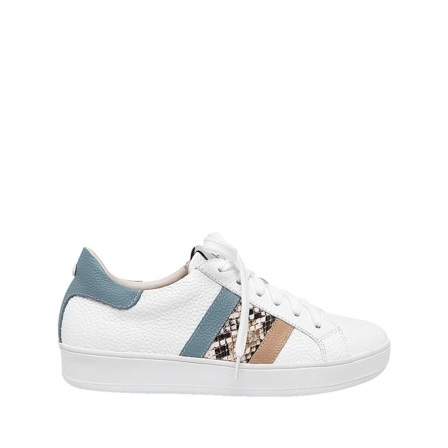 Shoes Bon-Bonite | Pure White Leather Tennis Shoes