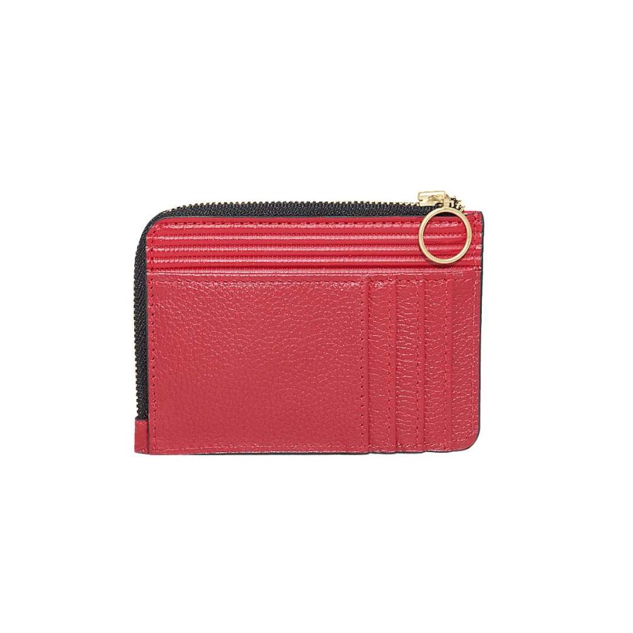 Accessories Bon-Bonite | Fiesta Red Color Document Holder In Engraved Leather