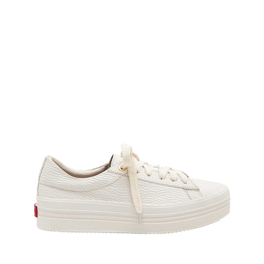 Shoes Bon-Bonite | Classic Cream White Leather Tennis Shoes