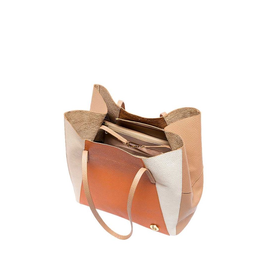 Handbags Bon-Bonite | Sandal Leather Wallet By Capuccino And Khaki