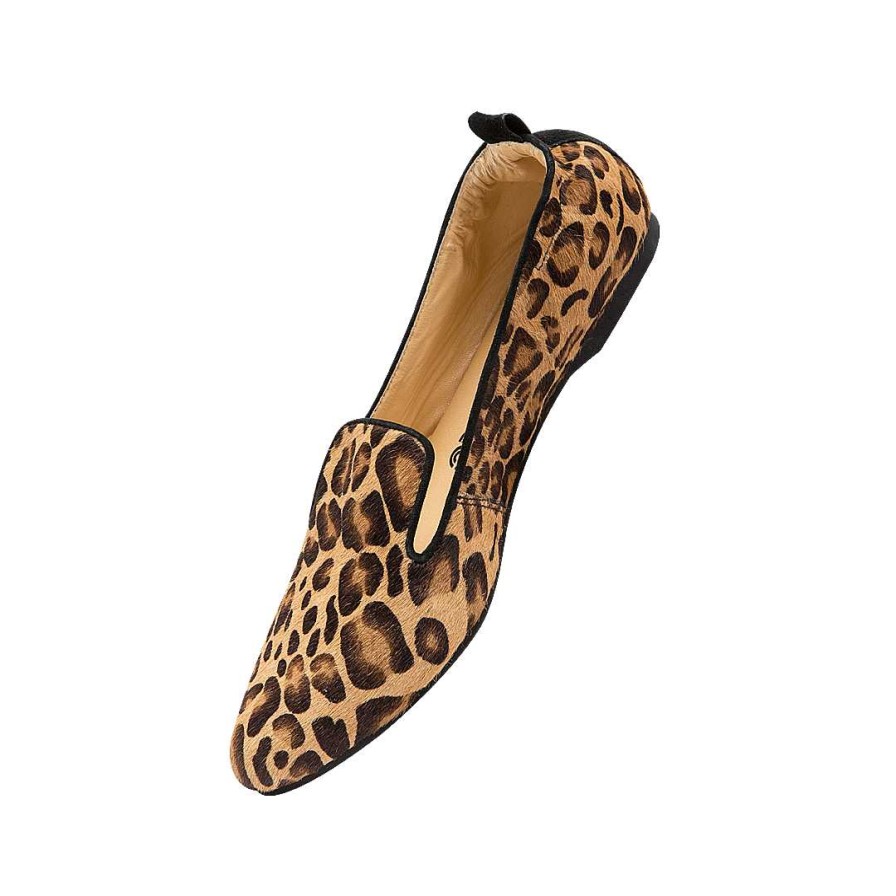 Shoes Bon-Bonite | Imitation Leopard Printed Leather Ballet Shoes. (The Finish Of The Background Is Natural And May Vary Depending On The Skin)