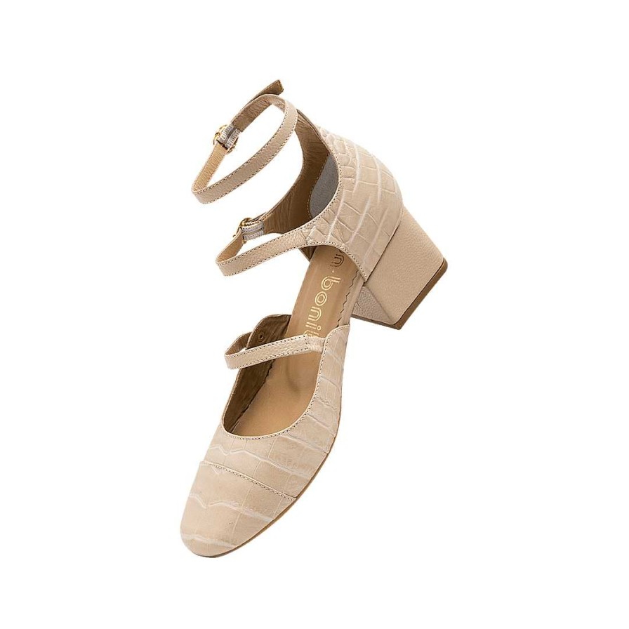 Shoes Bon-Bonite | Nude Pink Leather Heel