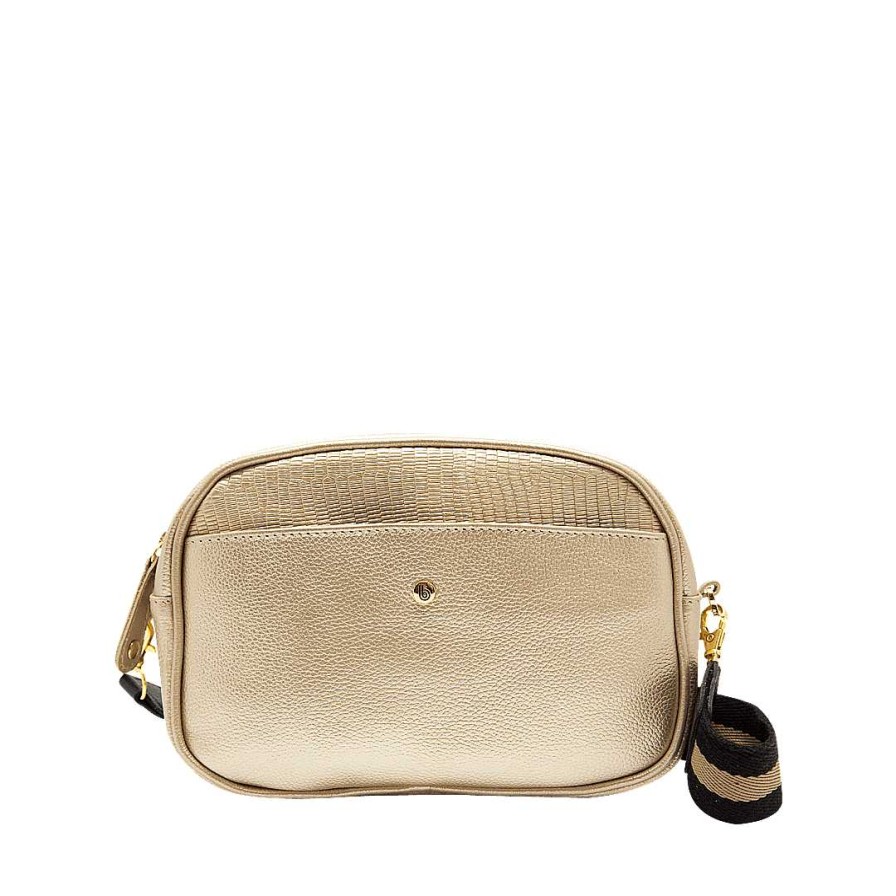 Handbags Bon-Bonite | New Gold Color Leather Hands Free