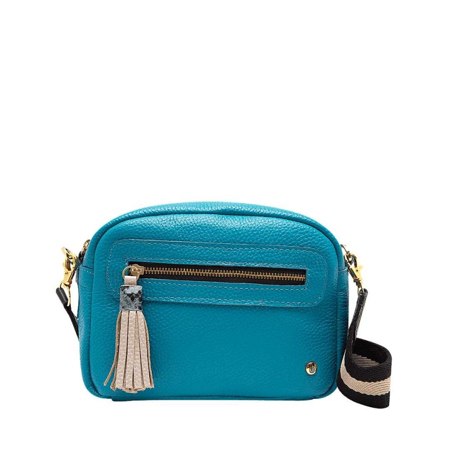 Handbags Bon-Bonite | Hands Free In Turquoise Leather