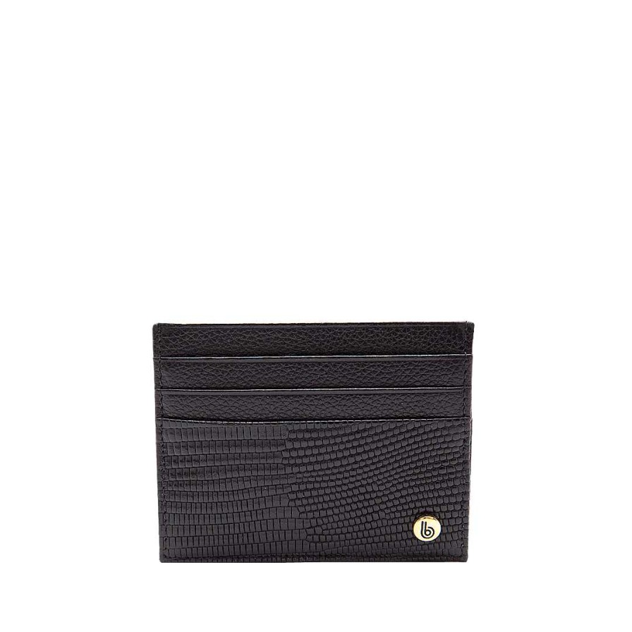 Accessories Bon-Bonite | Black Onyx Leather Card Holder