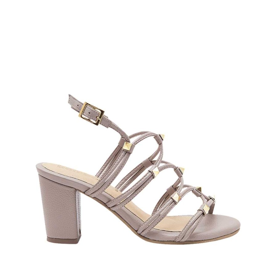 Shoes Bon-Bonite | Mocha Leather Heeled Sandal