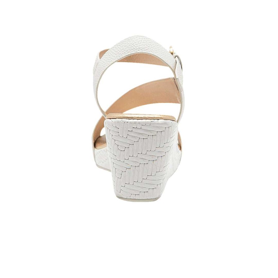 Shoes Bon-Bonite | Pure White Leather Platform Sandal