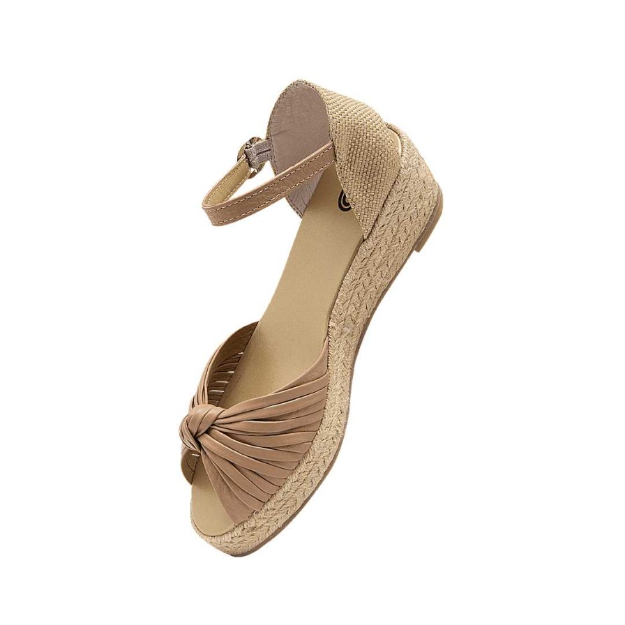 Shoes Bon-Bonite | Cappuccino Leather Espadrilles