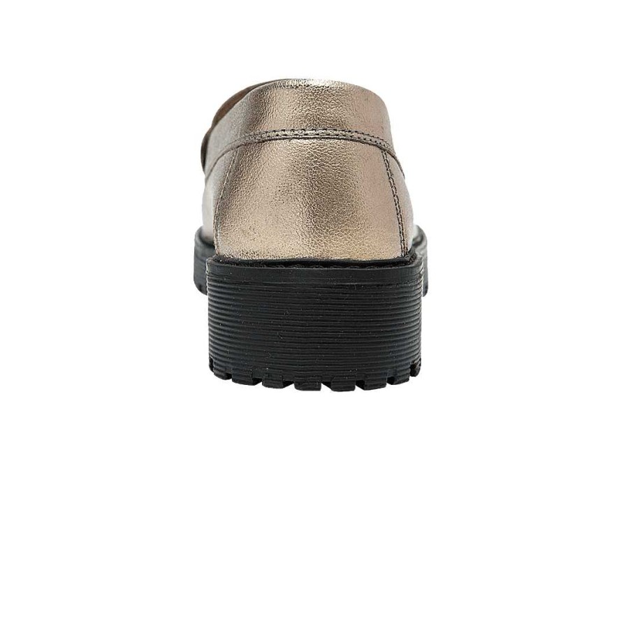 Shoes Bon-Bonite | Moon Color Metallic Leather Platform Moccasin