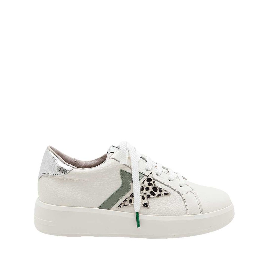 Shoes Bon-Bonite | Classic Cream White Leather Tennis Shoes