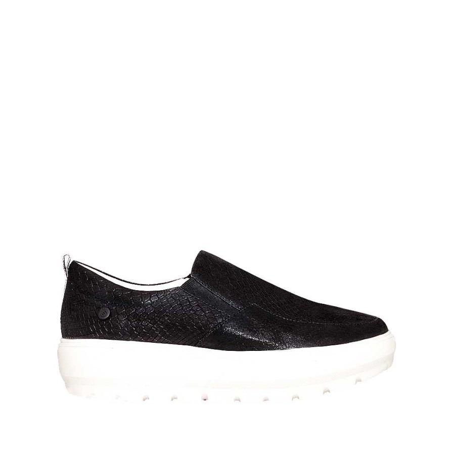 Shoes Bon-Bonite | Tennis Shoes With Black Onix Leather Elastics.