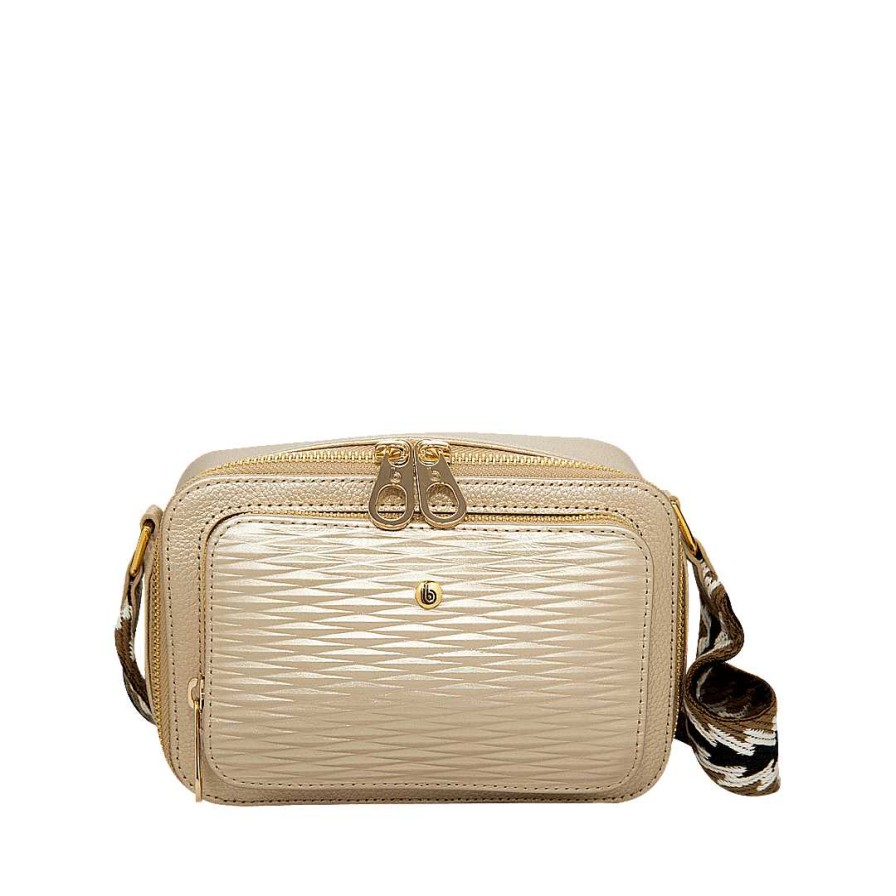 Handbags Bon-Bonite | New Gold Color Leather Hands Free