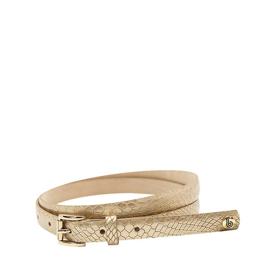 Belts Bon-Bonite | Pearl Gold Leather Belt