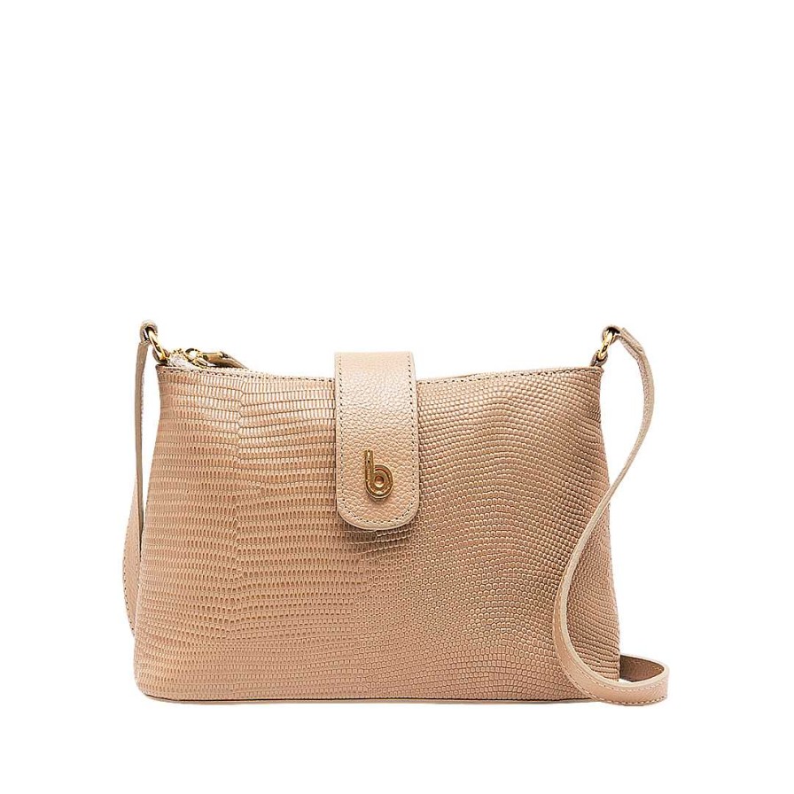 Handbags Bon-Bonite | Hands Free Cappuccino Color Leather