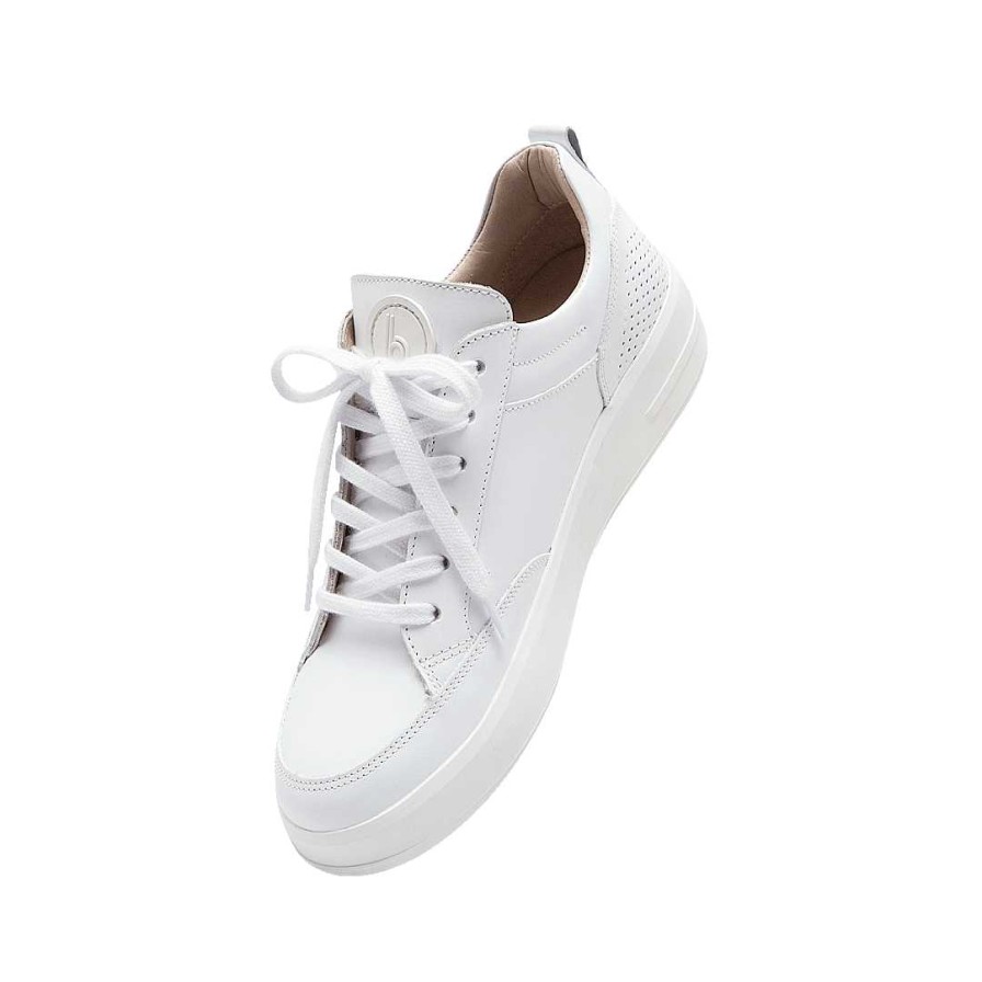 Shoes Bon-Bonite | Pure White Leather Tennis Shoes