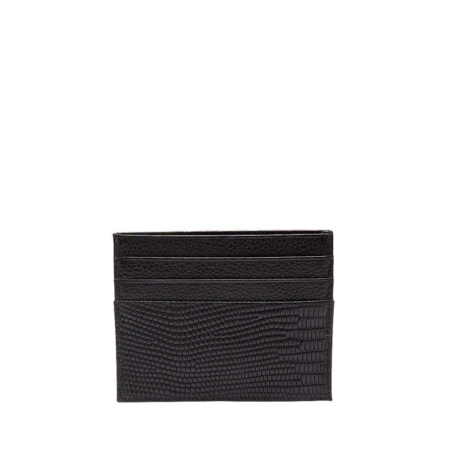 Accessories Bon-Bonite | Black Onyx Leather Card Holder