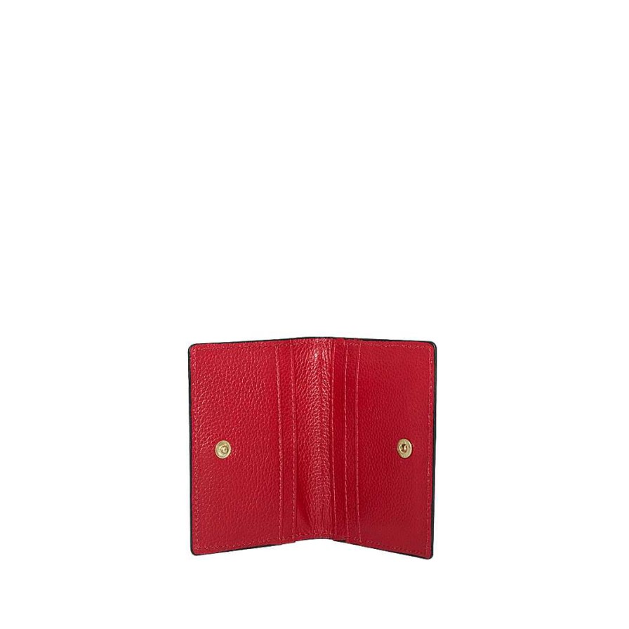 Accessories Bon-Bonite | Pepper Red Document Holder In Embossed Leather