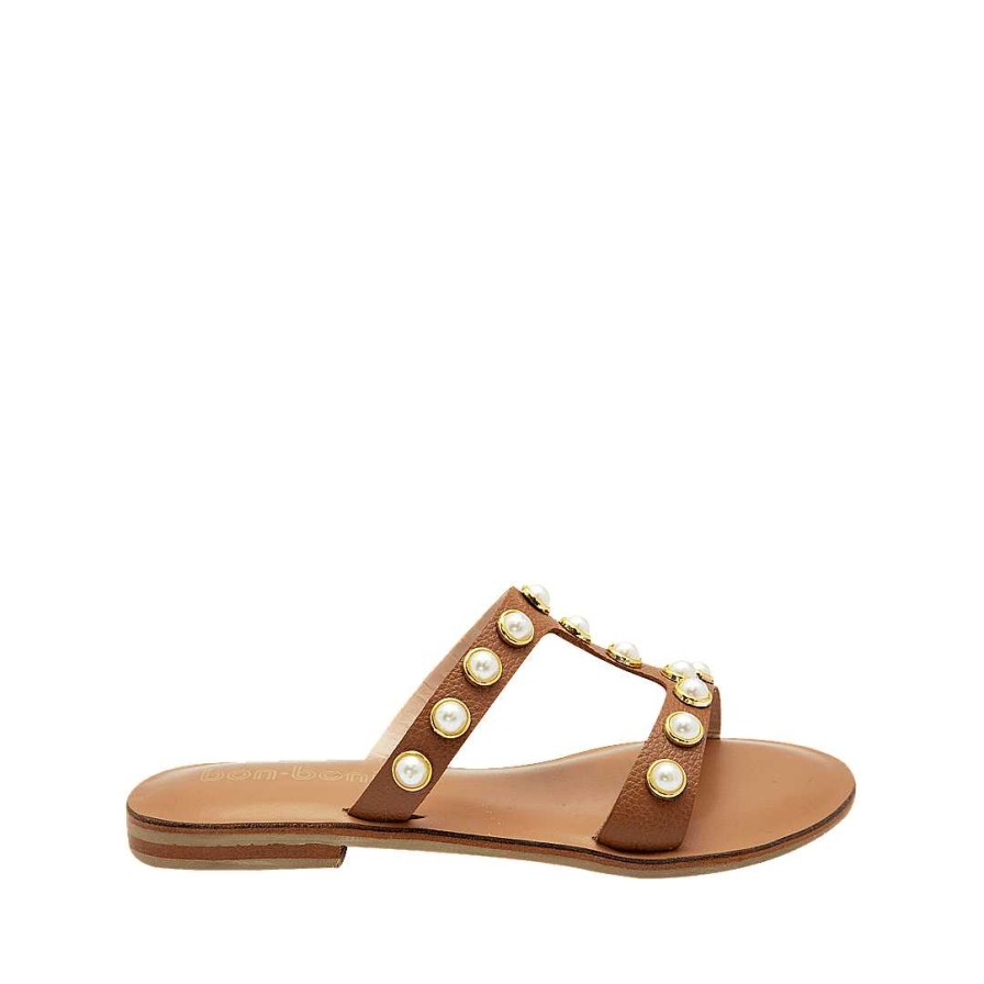 Shoes Bon-Bonite | Armadillo Honey Leather Mule Sandal