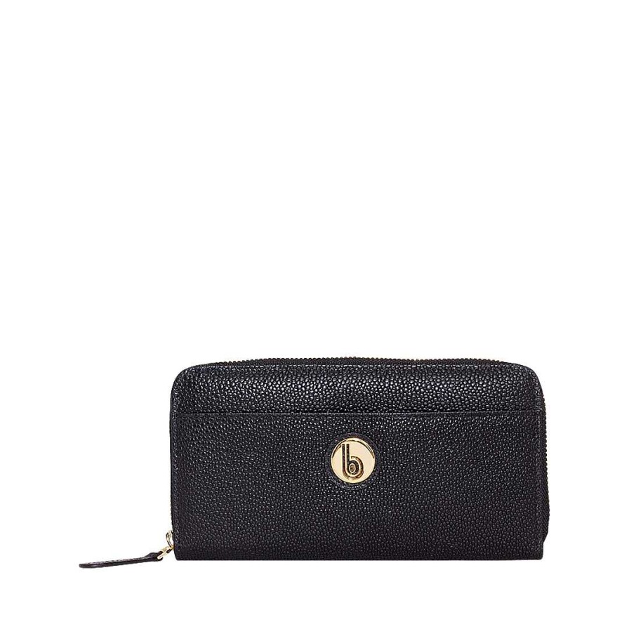 Accessories Bon-Bonite | Black Onyx Wallet In Engraved Leather