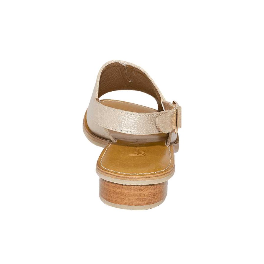 Shoes Bon-Bonite | Gold Color Folia Leather Sandal