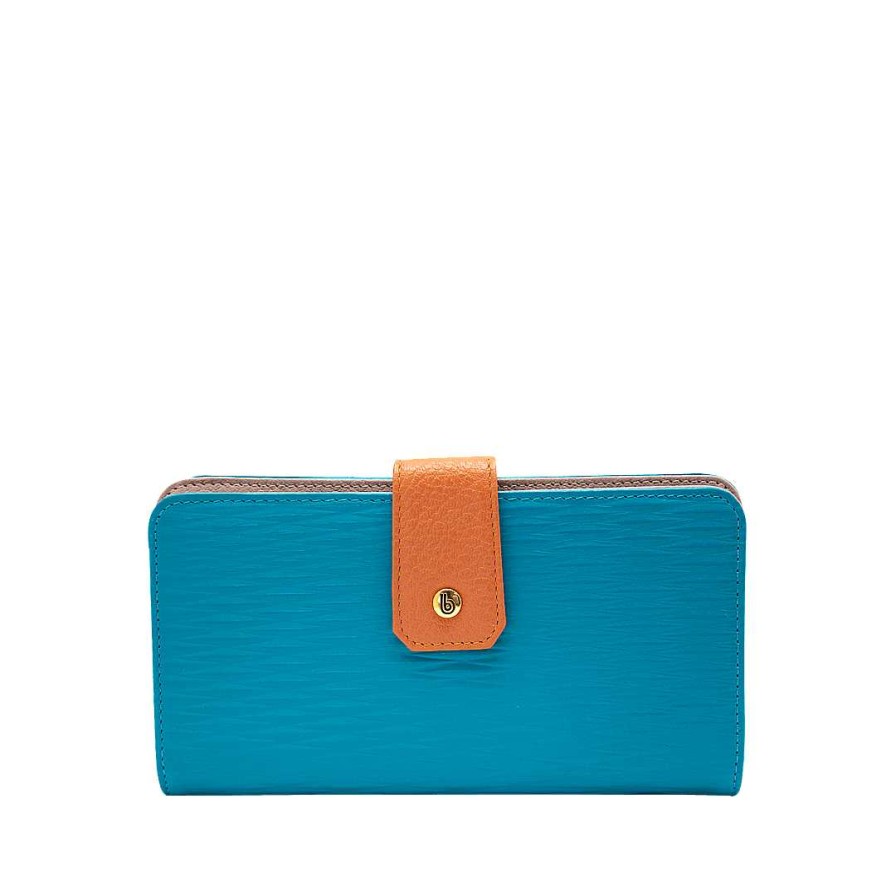 Accessories Bon-Bonite | Turquoise Leather Wallet By Mocha And Sandal