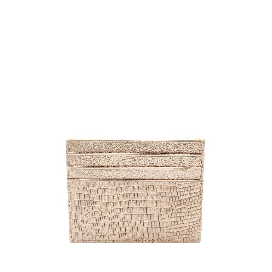 Accessories Bon-Bonite | Gold Leather Card Holder