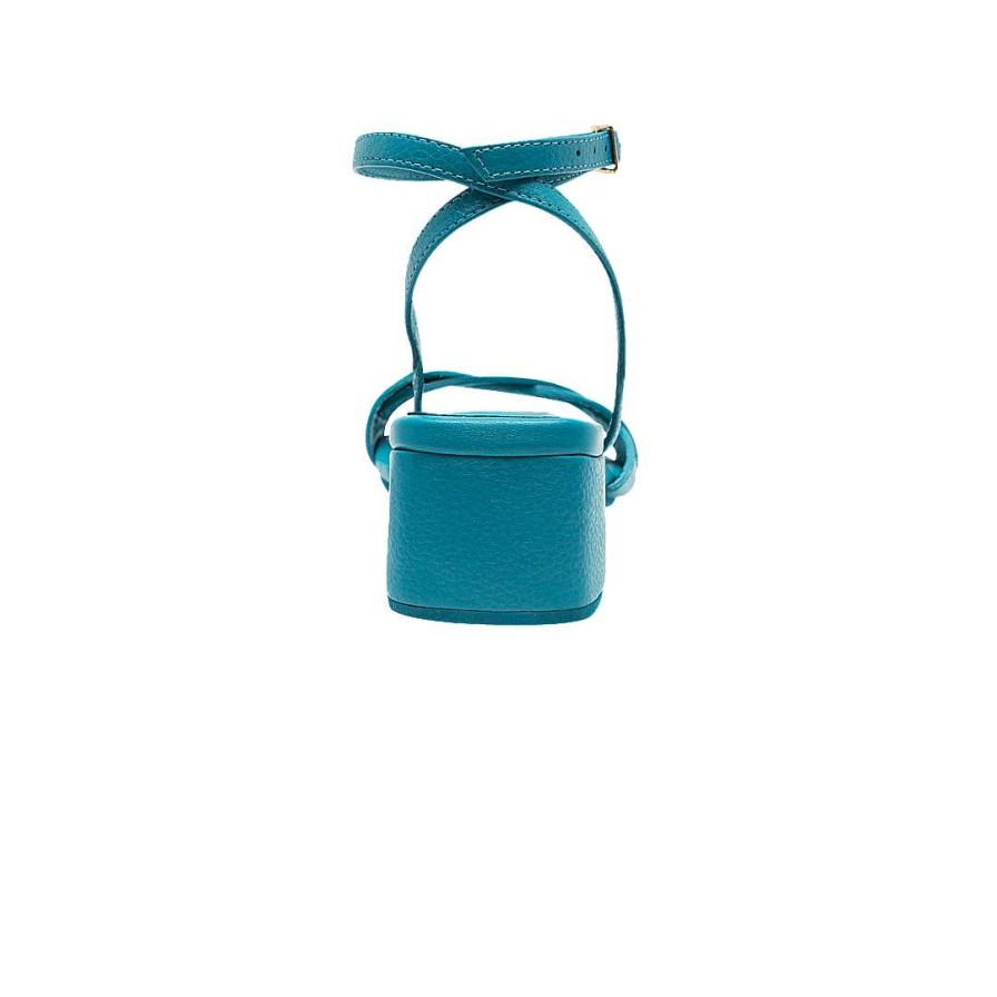 Shoes Bon-Bonite | Turquoise Leather Heeled Sandal