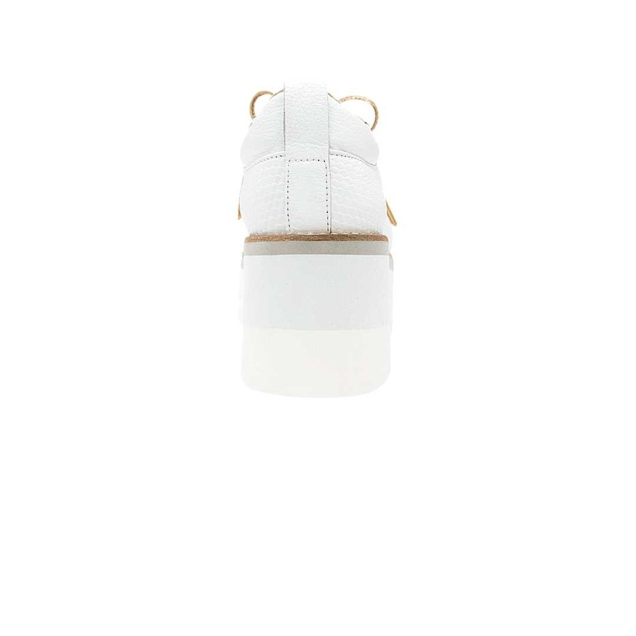 Shoes Bon-Bonite | Pure White Color Binding Shoe In Leather