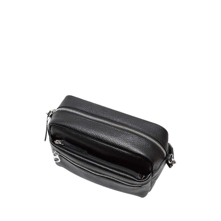 Handbags Bon-Bonite | Hands Free In Onyx Black Leather