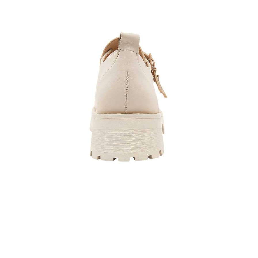 Shoes Bon-Bonite | Cream White Leather Moccasin