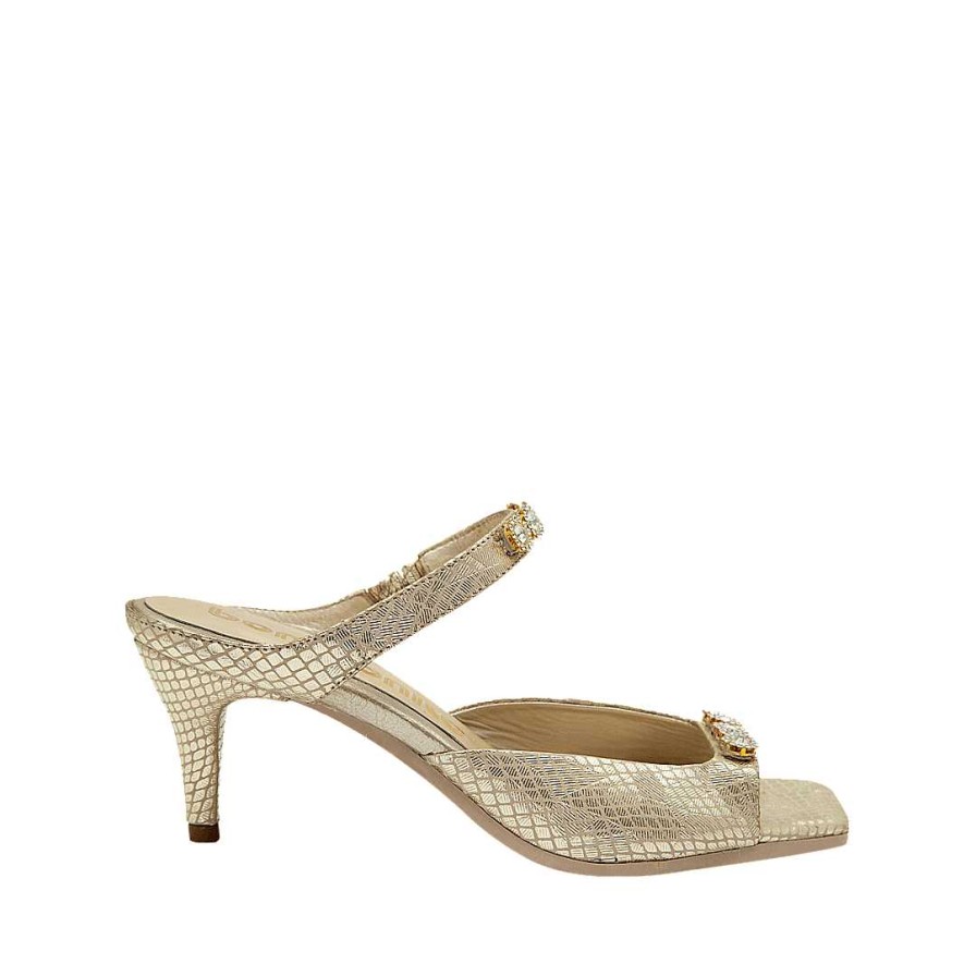 Shoes Bon-Bonite | Gold Leather Heeled Sandal