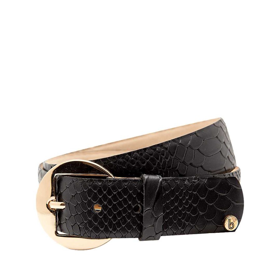 Belts Bon-Bonite | Onyx Black Leather Belt