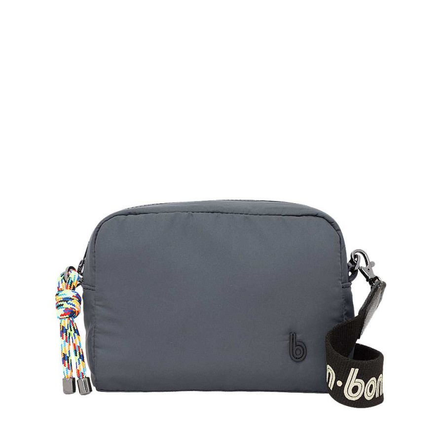 Handbags Bon-Bonite | Hands Free Gray Textile Mouse